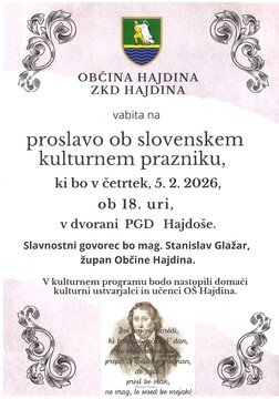 Vabilo - slovenski kulturni praznik
